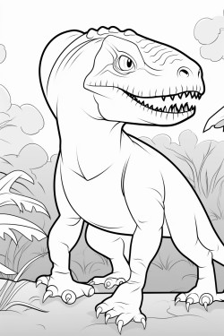 make a coloring page with dinosaurs