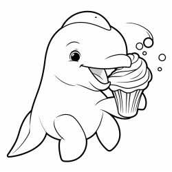 delfin con helado