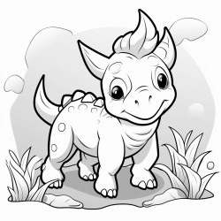 tiny young triceratops