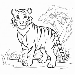 a tiger in the forest