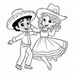 pareja de bailarines caribeos bailando bachata chica cabello afro y chico con sombrero