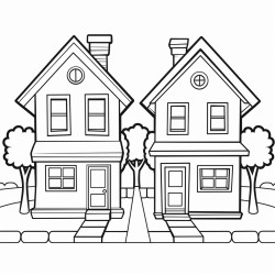 two houses on one street one house very big in size and one hose very small in size