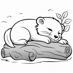 otter sleeping