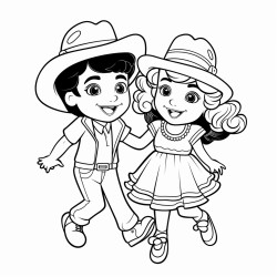 pareja de bailarines caribeos bailando bachata chica cabello afro y chico con sombrero