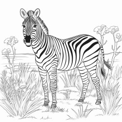 un zebre qui court dans la savane