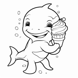 delfin con helado