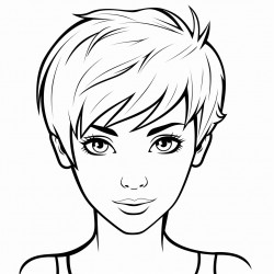 pixie haircut on a woman