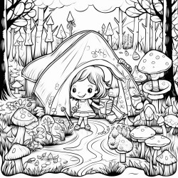 campers imagining a magical forest filled with fairies and hidden treasure