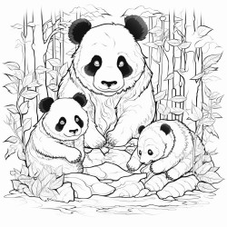 pandas in japan forest
