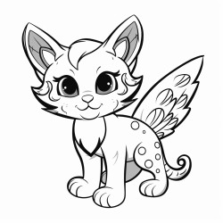 spotted cat with wings