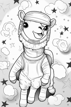 a camel in space in an astronaut suit