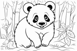 panda isst bltter im wald