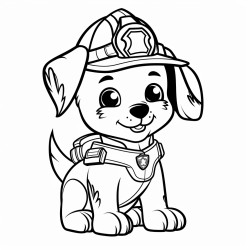 firefighter dog listening