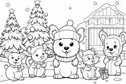 animals celebrate christmas