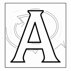 trace the letter a