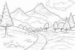 mountain path leading into the distance