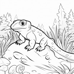 a newt in the forest