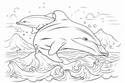 dolphins and rainbows