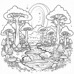 a magical forest landscape