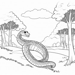 a snake in the forest