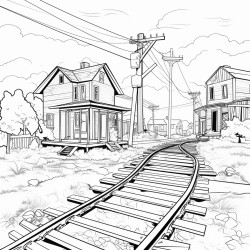 abandoned railroad crossing intersection