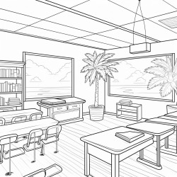 classroom that has been left for summer