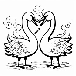 swans smoking cigarette