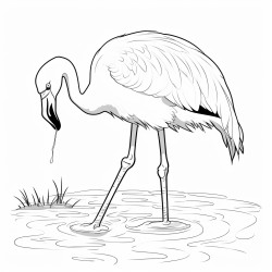 a flamingo cleaning its feathers with its beak