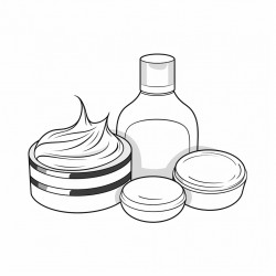 beauty product day cream bold and easy white background
