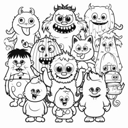 17monsters in cute pajamas