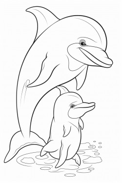dolphin with her baby