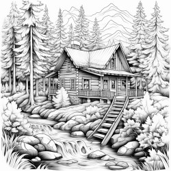 a cozy cabin in the forest