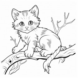 cat sitting on a tree
