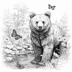 bear with butterfly