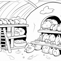 the ants storehouse full of food for the winter