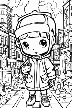 cute character street and graffiti art