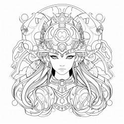 abstract fantasy character