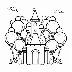 bouncy castle happy balloons sign rianar