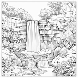 a beautiful waterfall