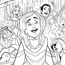 coloring pages based off of musicals