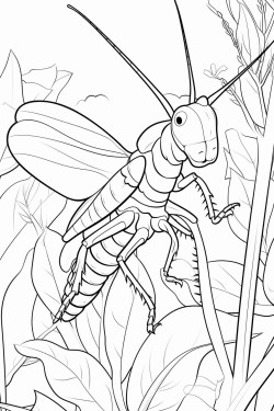 earwig in a garden with sky background