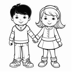 a 5 year old and 18 year old holding hands with
