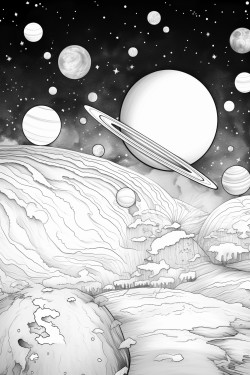 space with planets and some astrology