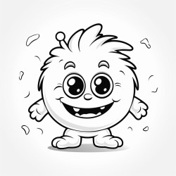 happy funny monster kid