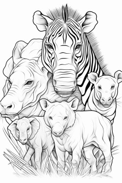 tiger lion elephant cheetah rhino hippo