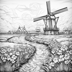 flower field in amsterdam