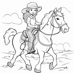 a girl riding a horse