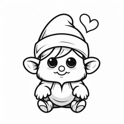 cute heart gnome