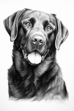 black labrador oil paint