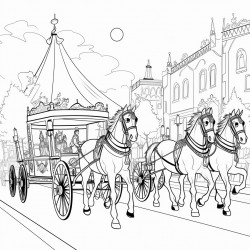 the grand entrance a parade of colorful wagons prancing horses and performers in dazzling costumes